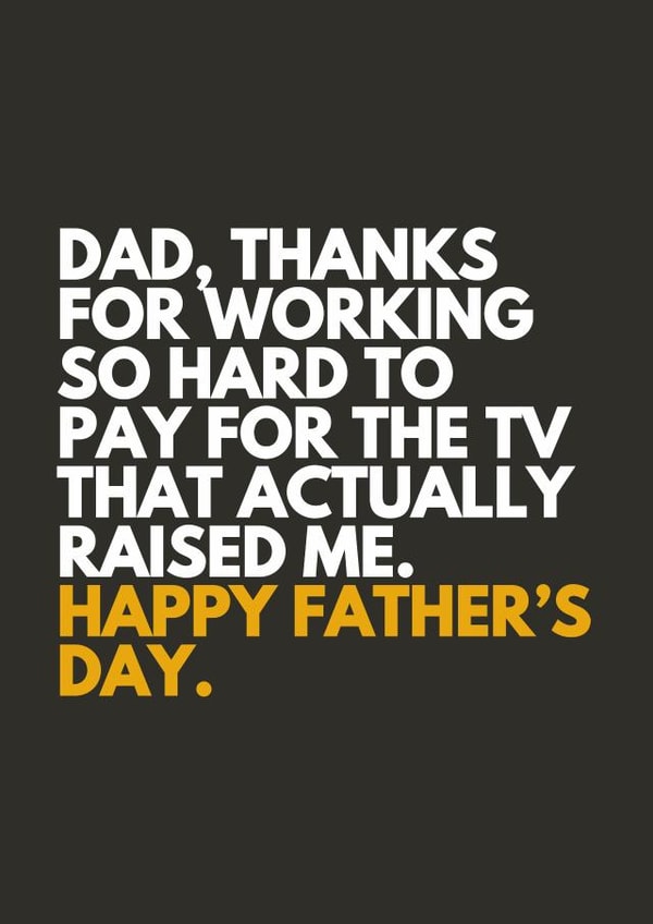 tv television Father's Day Card 28036 created by Redrakoon