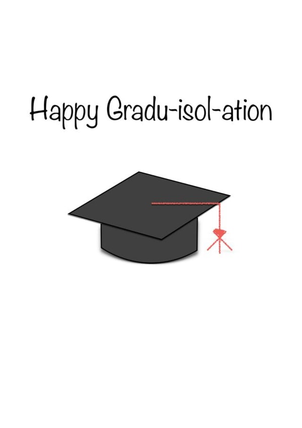 isolation hat Graduation Card 41991 created by craftycards