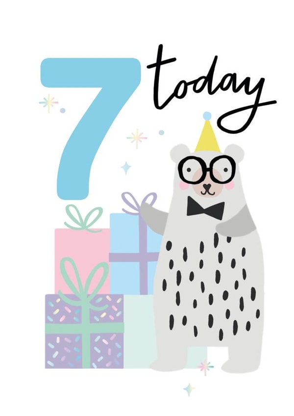 bear 7 Birthday Card 11141 created by Sadler Jones