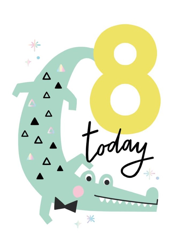 aligator crocodile Birthday Card 11142 created by Sadler Jones