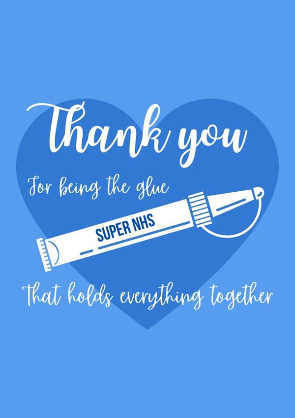 NHS hero Thank You Card 14900 created by original fox designs