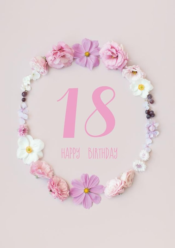 flowers 18th Birthday Card 8365 created by Love Lila Photography