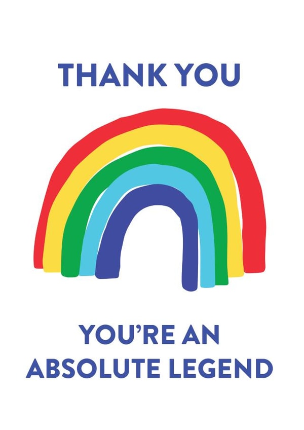 absolute legend Thank You Card 14495 | thortful