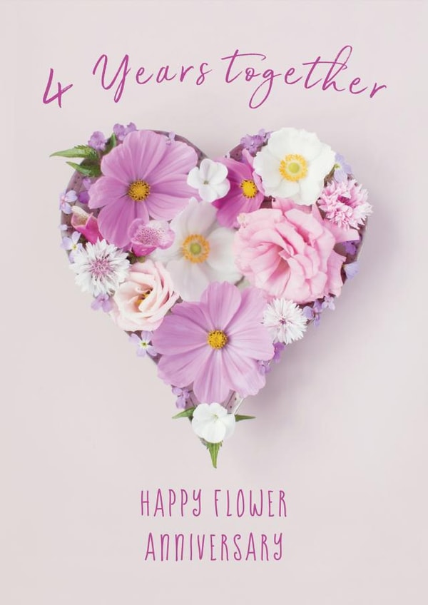 flower heart Anniversary Card 8368 created by Love Lila Photography