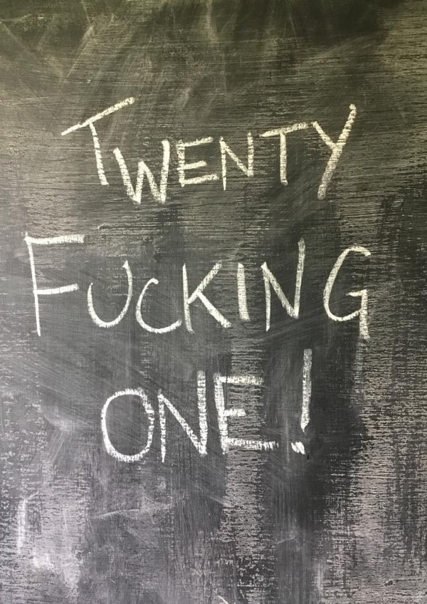 21st fucking Birthday Card 15100 created by Hot Balloon Art