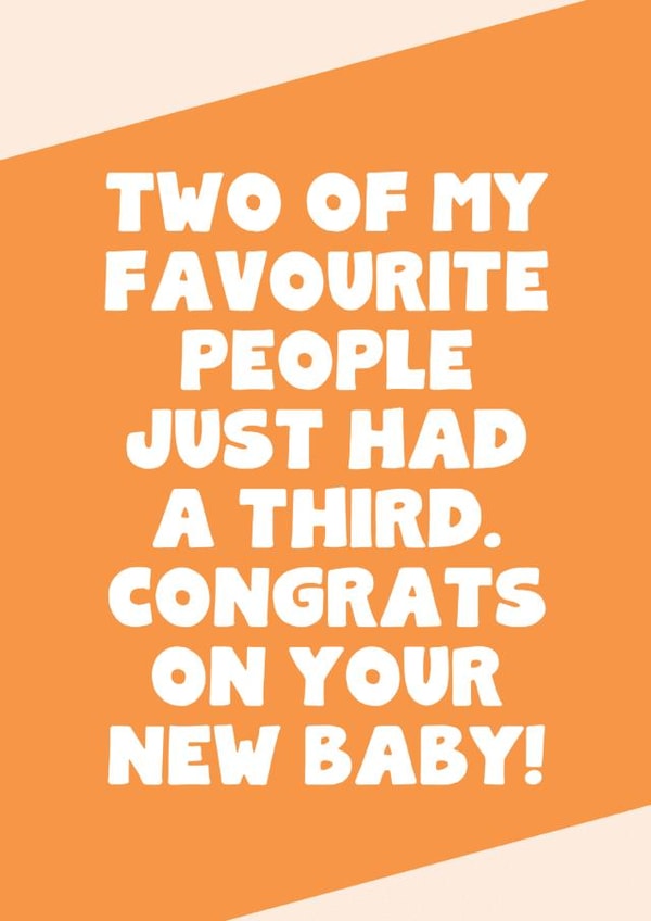Sweet New Baby Card - Favourite People created by SixElevenCreations