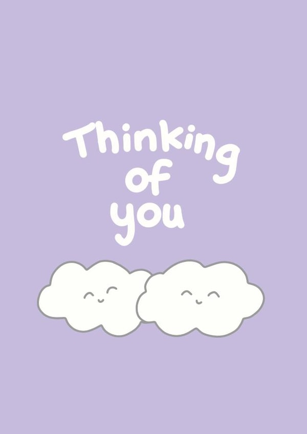 clouds adult Thinking of you Card 9846 created by Peach Panda Studio