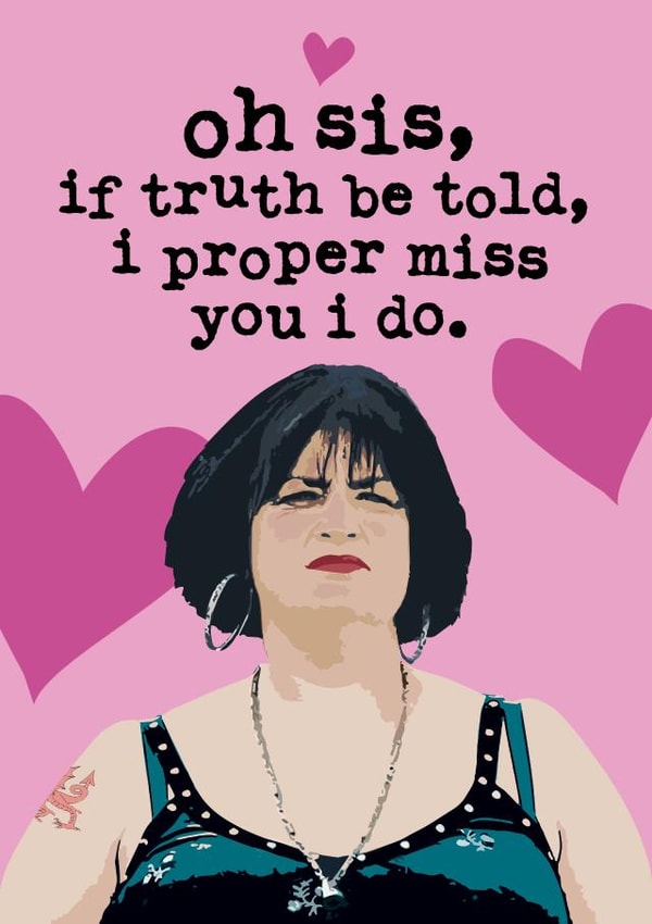 Nessa Miss You Just Because Card 6018 created by Mrs Best Paper Co.