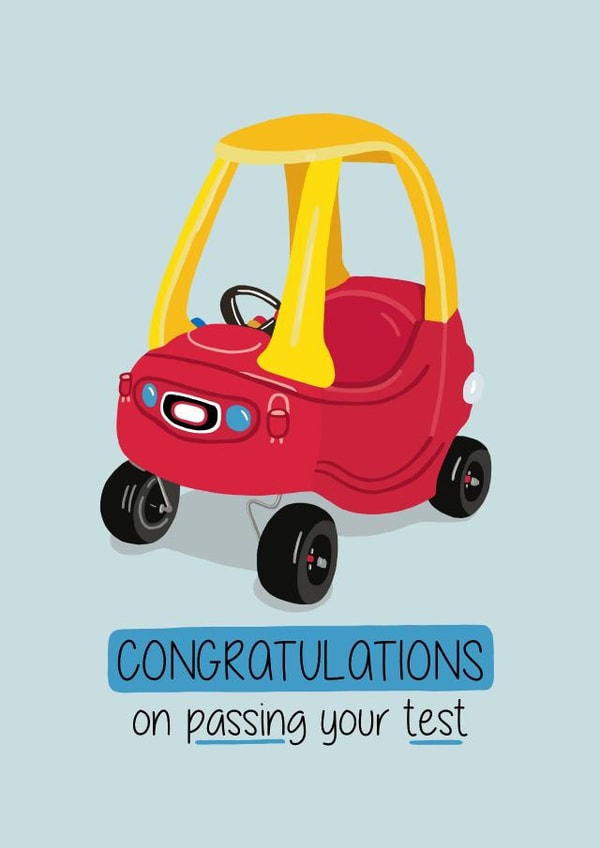 Driving Test Car Congratulations Card 17288 created by Creaternet