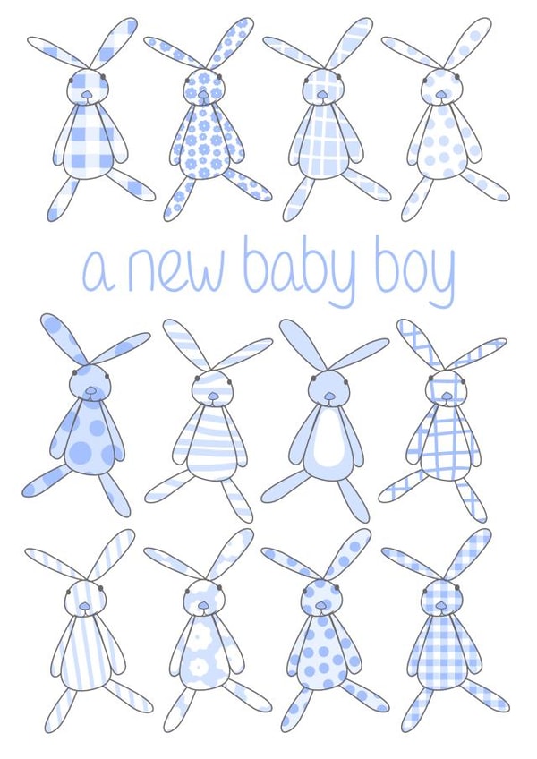 bunny adult New Baby Card 2699 created by Leah Roberts