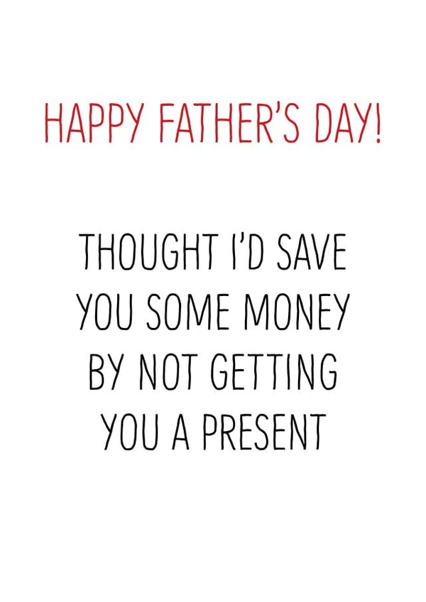 save money Father's Day Card 40447 created by Fly high art