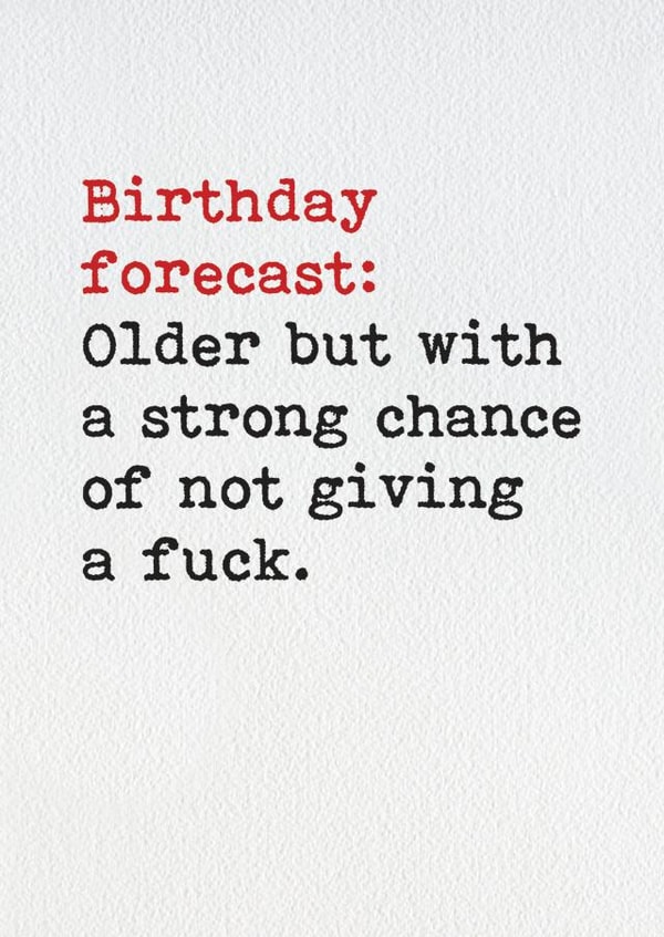 forecast older Birthday Card 12166 created by Brainbox Candy