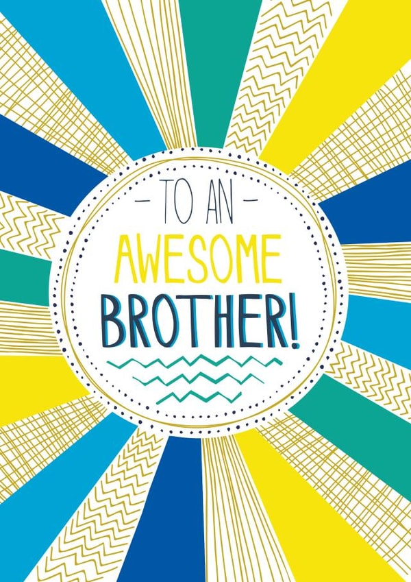 BROTHER MALE Birthday Card 1723 created by Jessica Hogarth