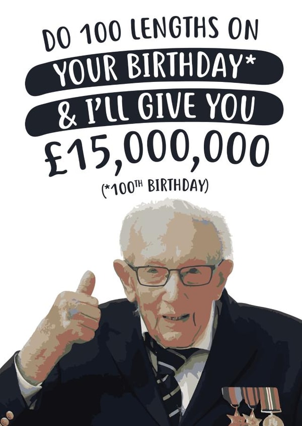Tom Moore War Veteran Birthday Card 33606 created by @linesbehind