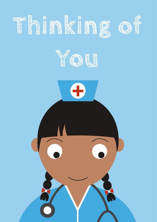 Sendasmile NHS Just because Card 16424 created by Stripey Cats