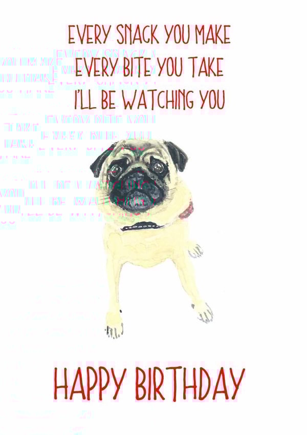 pug every Birthday Card 14197 created by Sarah Maddox