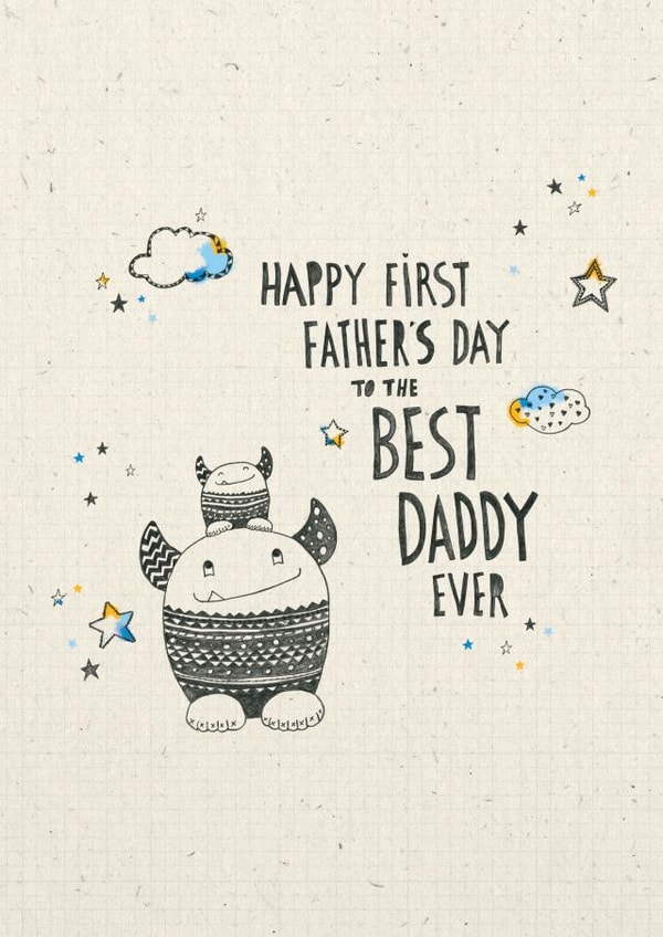 monster cute Father's Day Card 3300 created by Cathy Haworth