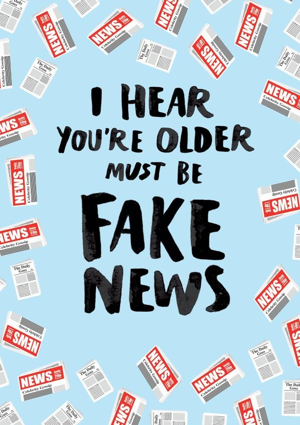 trump fake news Birthday Card 17498 created by Cath Tate Cards
