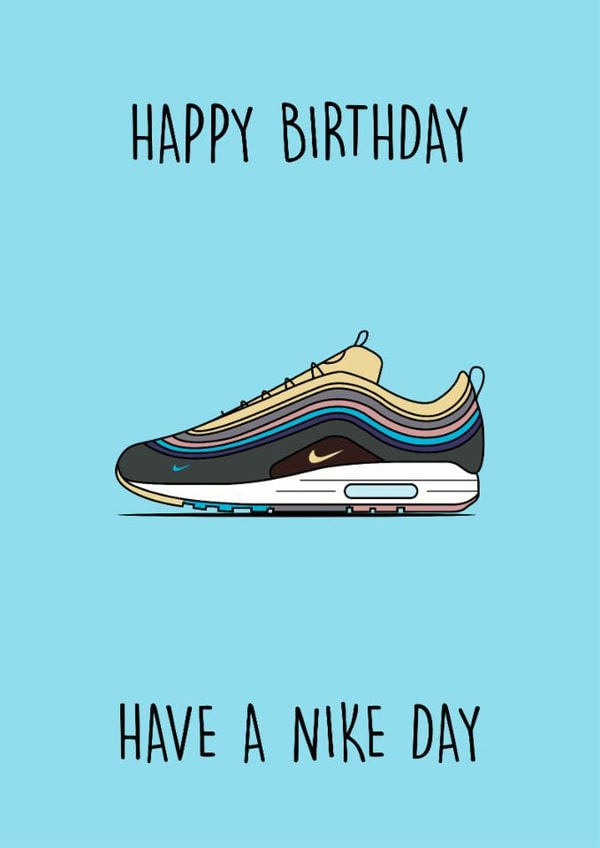 Punny Birthday Card - Trainer - Have A Nike Day created by Rishi