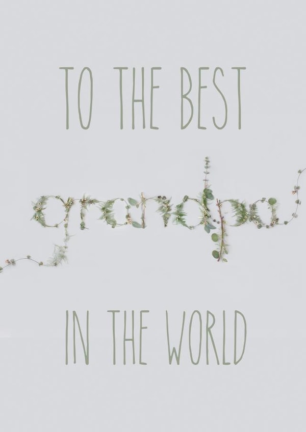 Best grandpa in the world created by Love Lila Photography