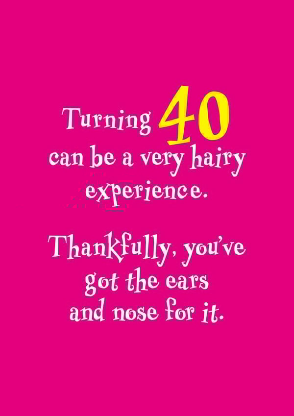 forty typography Birthday Card 8798 created by Rusty Pencil