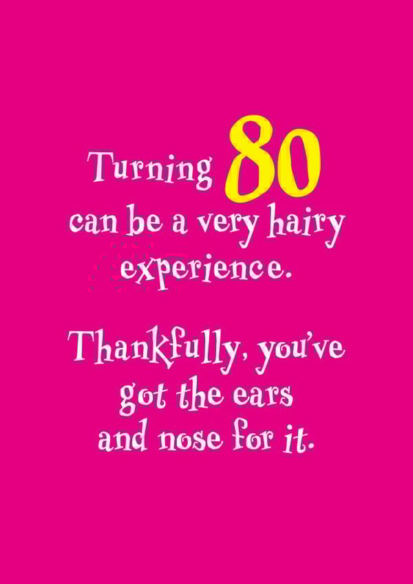 80th eighty Birthday Card 8801 created by Rusty Pencil