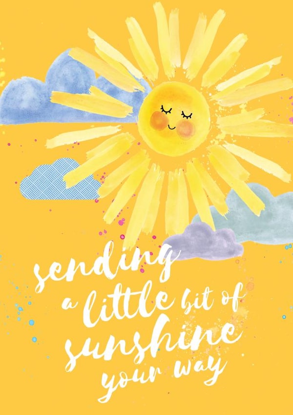 Positivity Sending Sunshine Your Way Card created by Bow & Bell