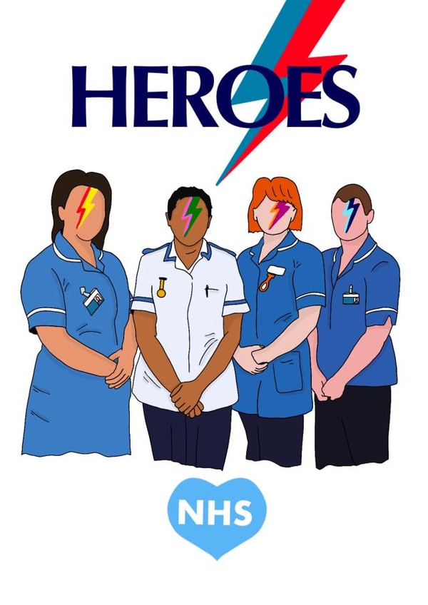 NHS David Bowie Just because Card 42288 created by George Draws Design