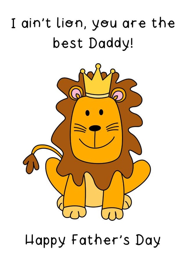lion daddy Father's Day Card 40141 created by Helen Bicknell