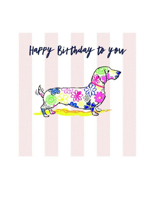 happy birthday dog Card 24140 created by Marina B Designs