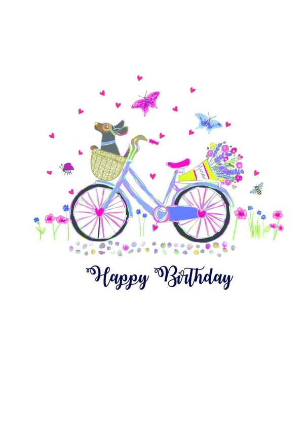 bike flowers Card 24141 created by Marina B Designs