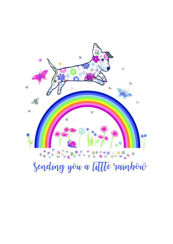 rainbow happy Card 24145 created by Marina B Designs