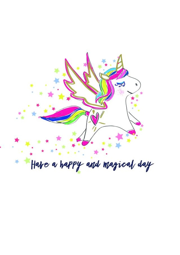 unicorn girl Card 24147 created by Marina B Designs