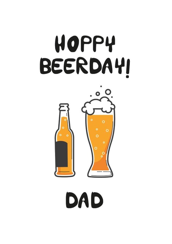 hoppy beer Birthday Card 12372 created by ink&toast creative