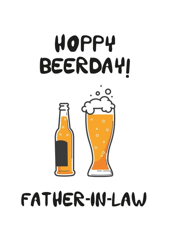 father-in-law beer Birthday Card 12375 created by ink&toast creative