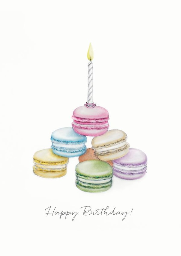macaroons adult Birthday Card 15314 created by Lottie Murphy