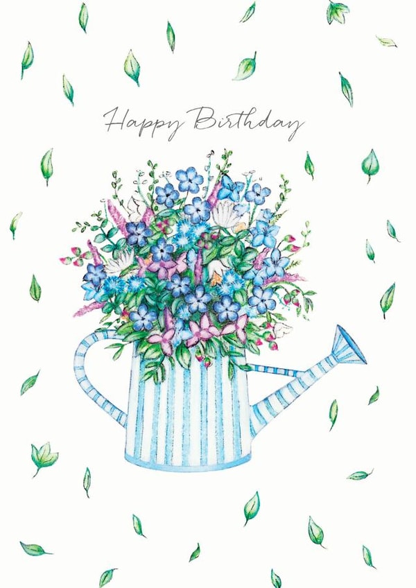 flowers watering Birthday Card 15315 created by Lottie Murphy