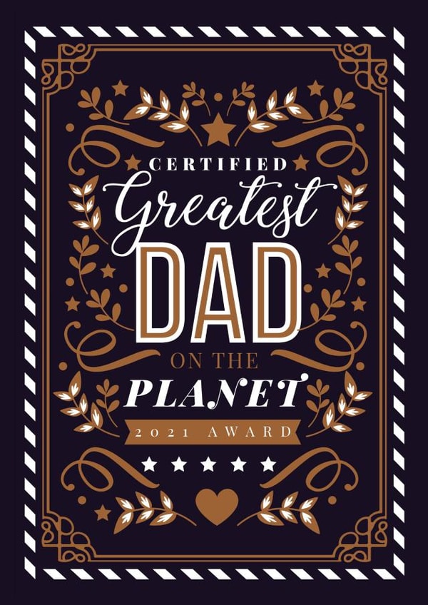 greatest dad Father's Day Card 34258 created by Werlang Paper