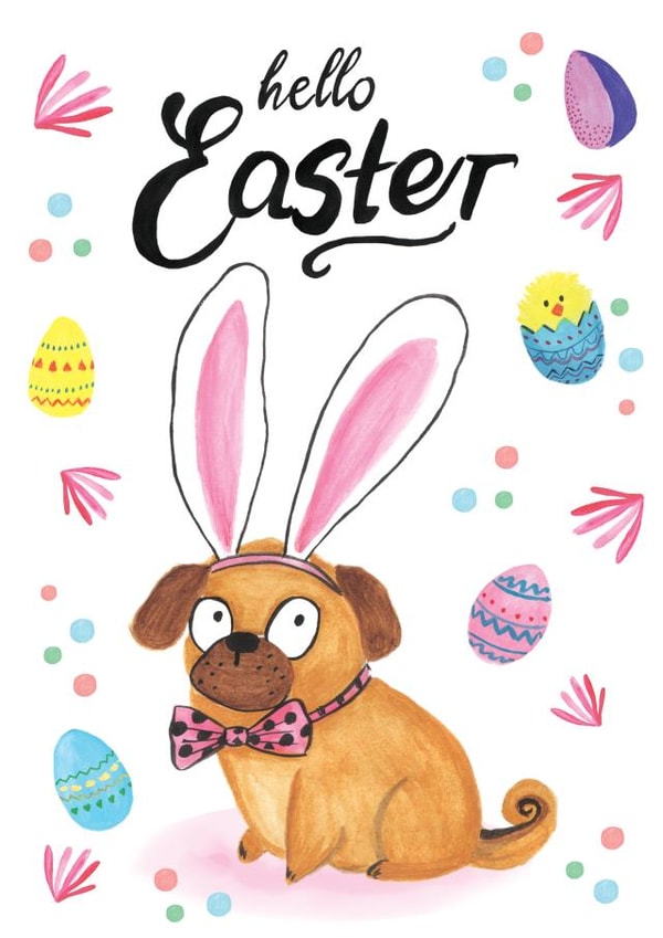 dog pet Easter Card 16640 created by Corcutt Collective