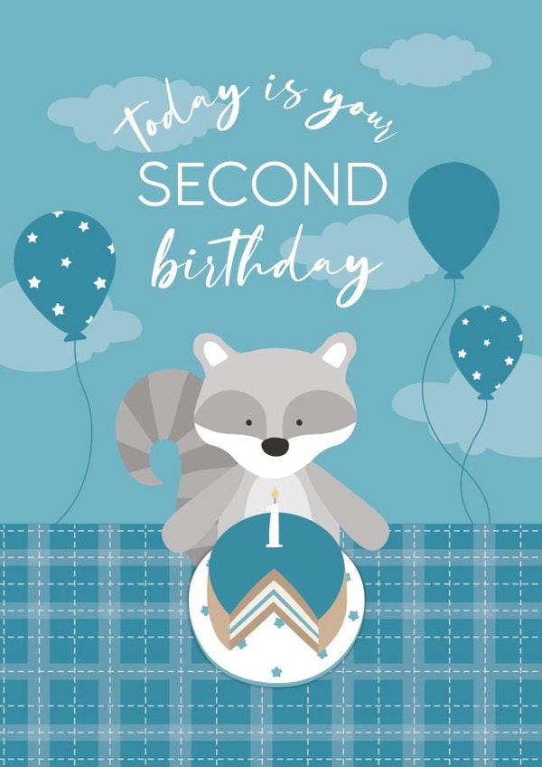 second 2 Birthday Card 40259 created by Laura