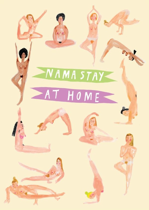 Namaste Namastay Just because Card 42047 created by Heather More Illustration