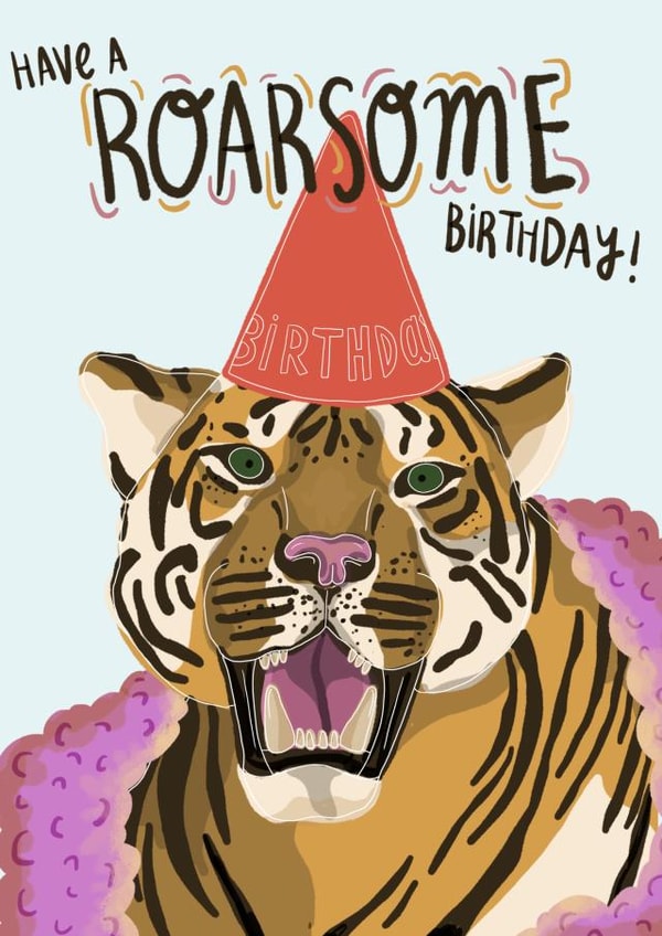 roarsome birthday Birthday Card 17565 created by Alba Landra