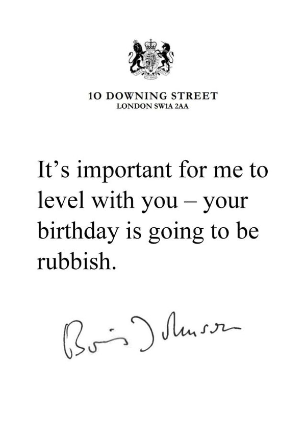 boris johnson important Birthday Card 29084 created by The Happy Bee