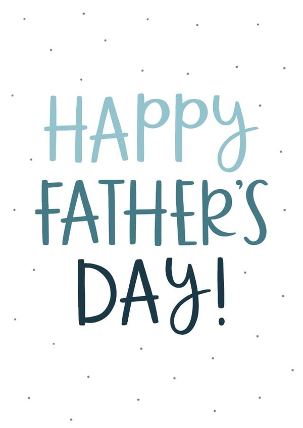 Classic Typography Fathers Day Card - Polka Dots - Happy Father's Day created by Abbie Imagine