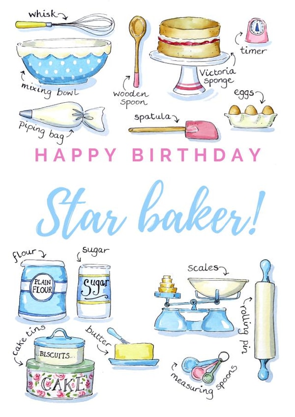 star baker Birthday Card 16524 created by Kate Garrett