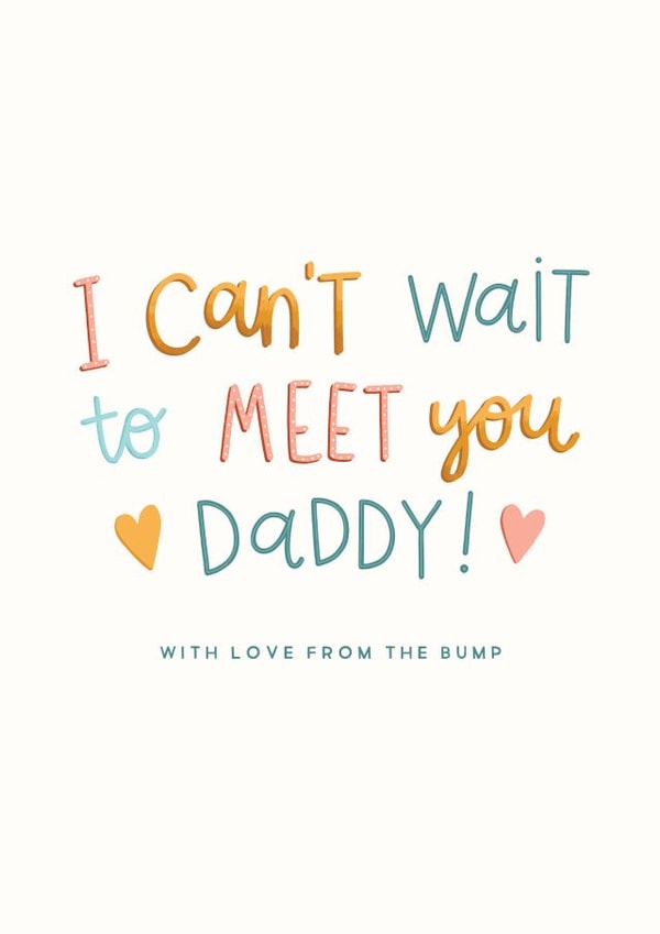 Can't Wait to Meet You Father's Day Card from the Bump created by Kimberley Rose Studio