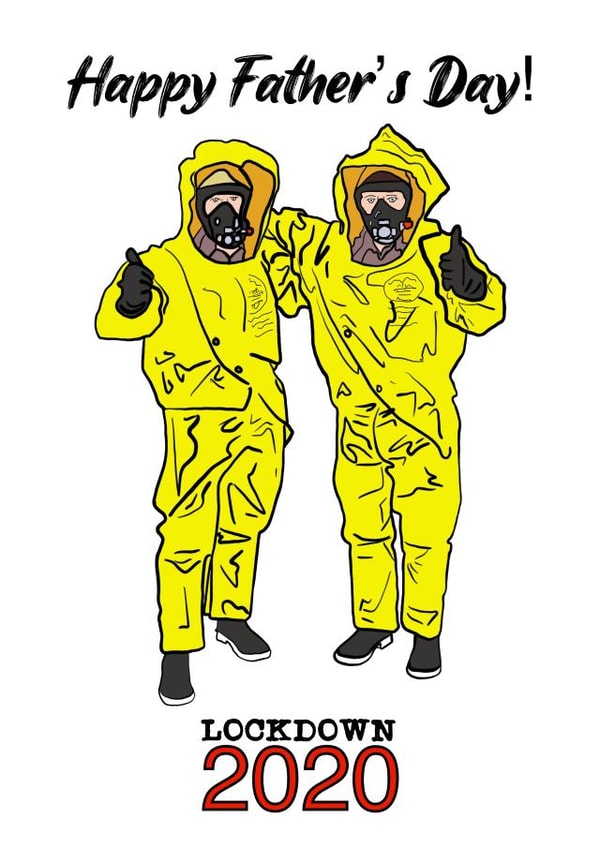 Lockdown Quarantine Social Distancing Father’s Day Card created by Funnilyenough