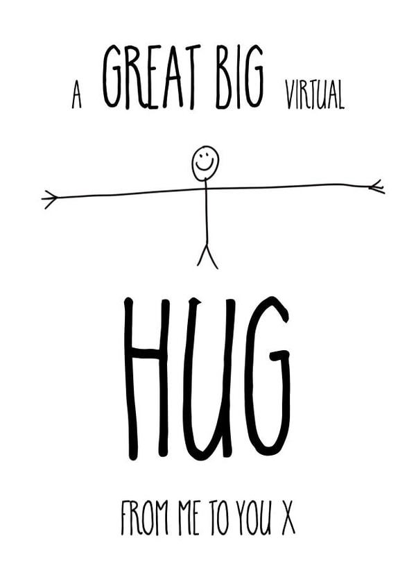 A great big virtual hug card created by Adam Regester