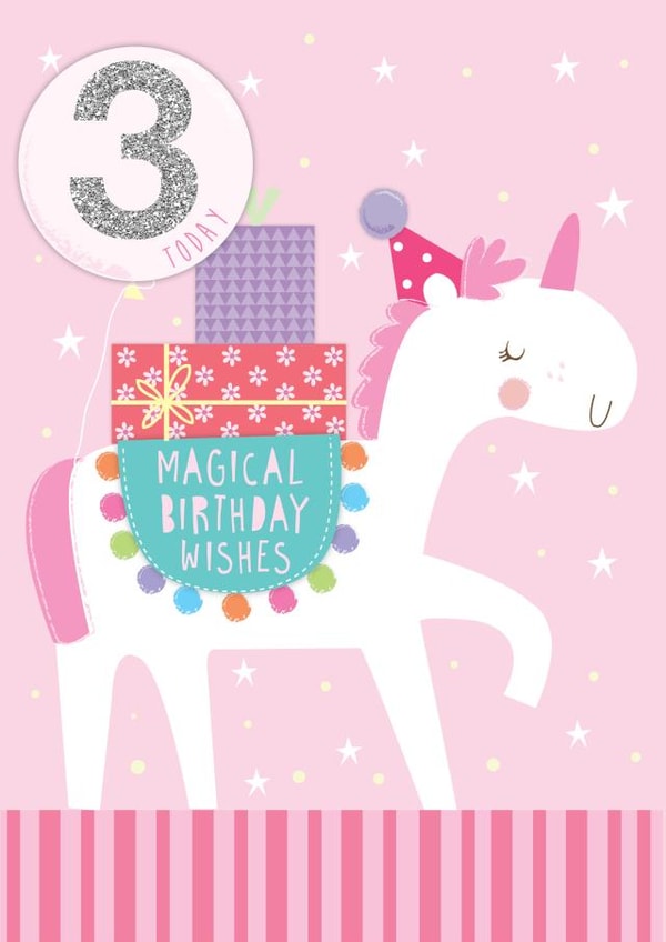 unicorn three Birthday Card 10289 created by Paper Yay