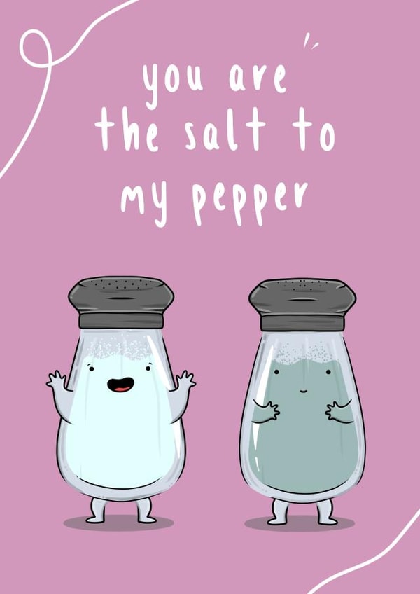 Love salt and pepper Love & Friendship Card 17797 created by The Tipsy Turtle
